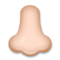 Nose - Medium Light emoji on LG